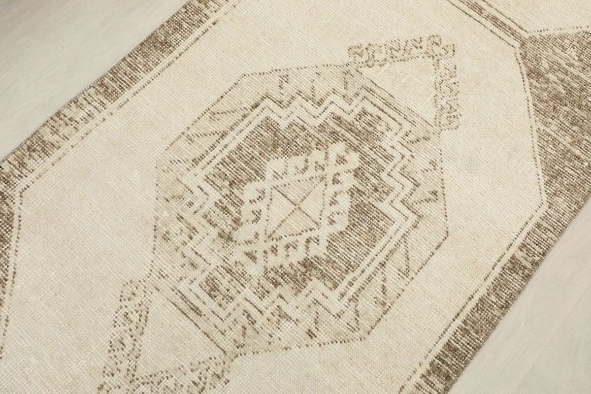 Macro view of the intricate geometric design within one of the medallions