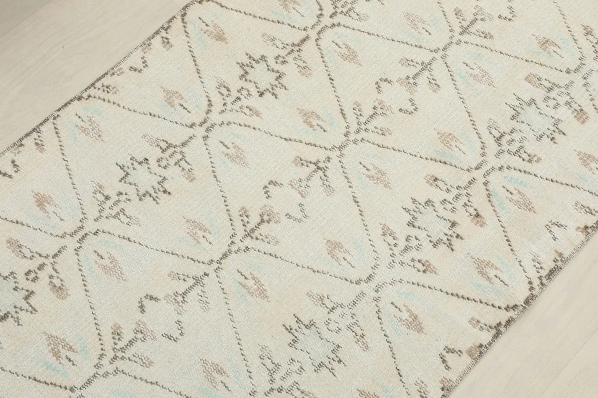 Overhead view of a section of the runner, highlighting the intricate geometric motifs.