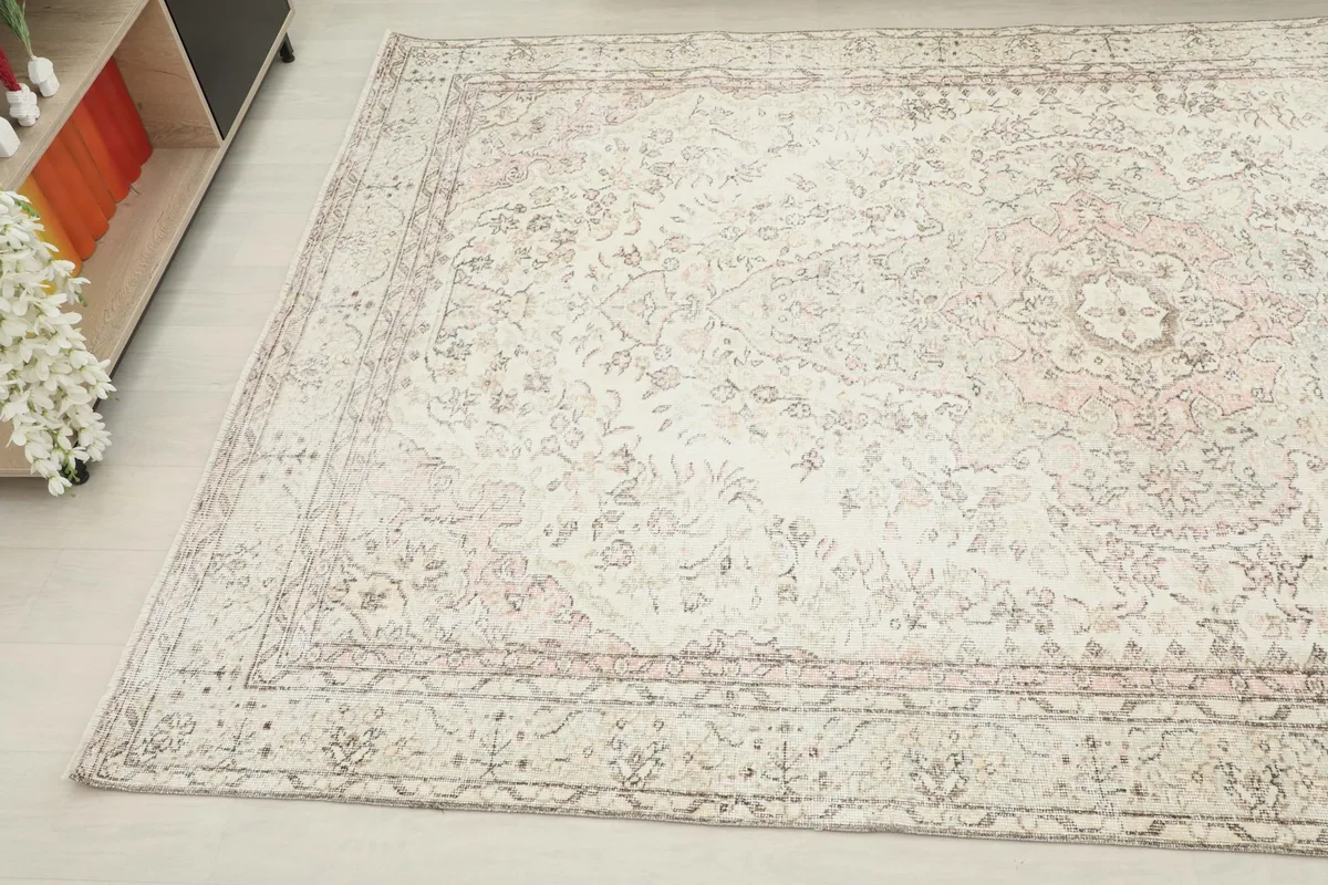 Another angled perspective of the rug, emphasizing its overall pattern and soft texture.