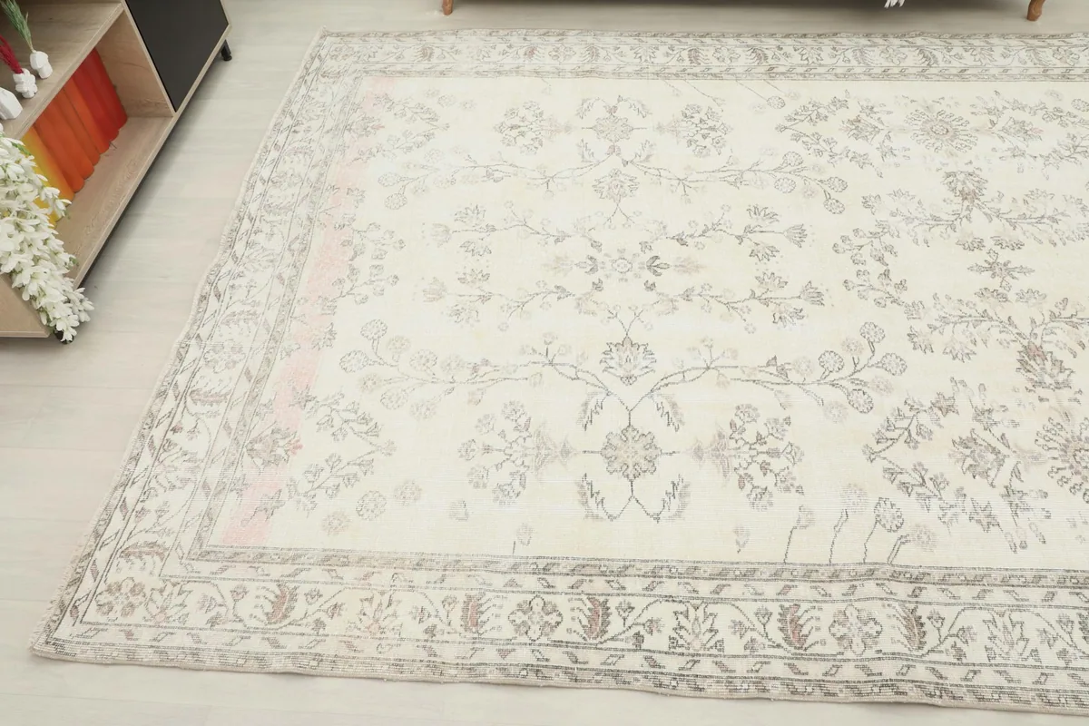 Another angled view of the rug from a different corner, showing the overall pattern and border.