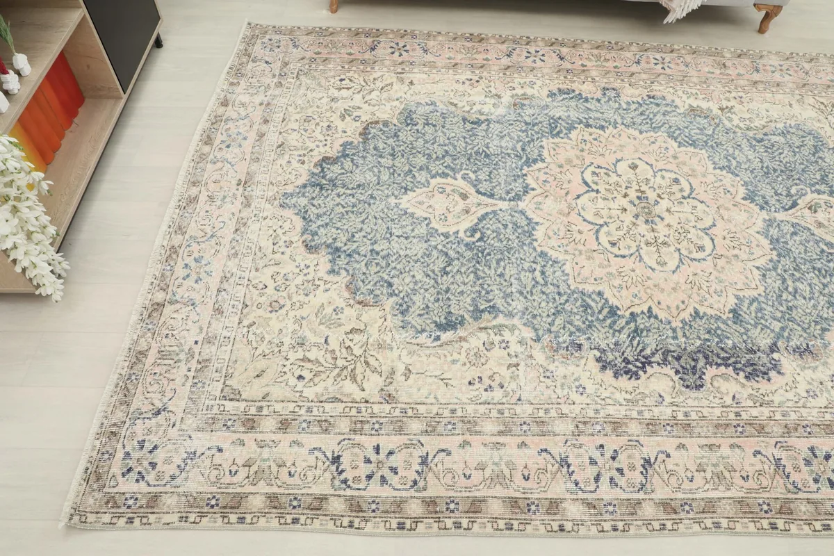 View of the runner rug from another angle, highlighting its placement in the room.