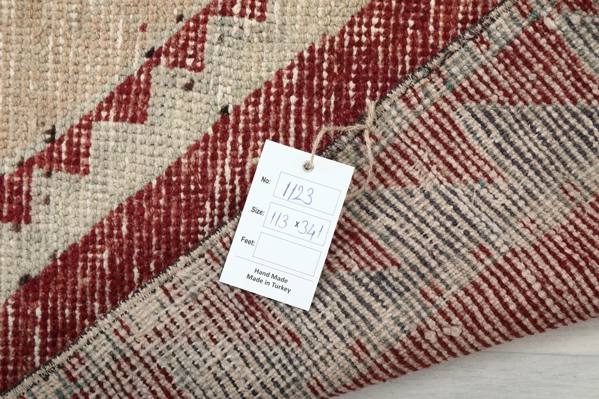 Red Beige Tribal Geometric Runner, photo 12