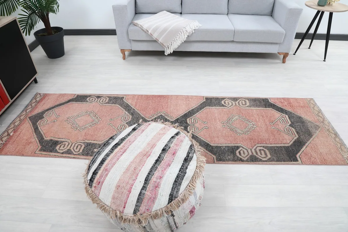 Runner rug laid out in a living space, demonstrating its fit and aesthetic.