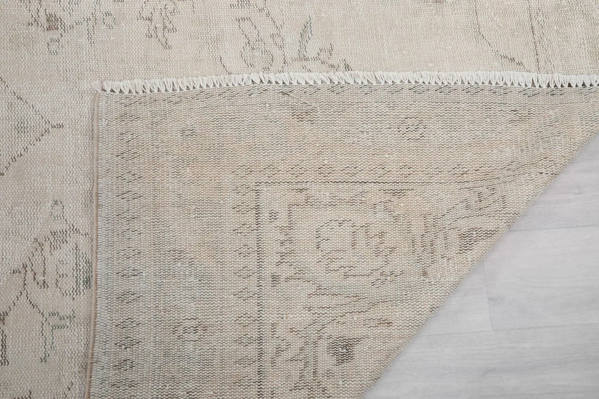 Another view of the reverse side of the rug, showing the consistent knotting.