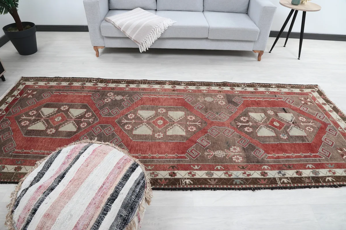 Runner rug in a room, showing its full length and how it complements the surrounding decor