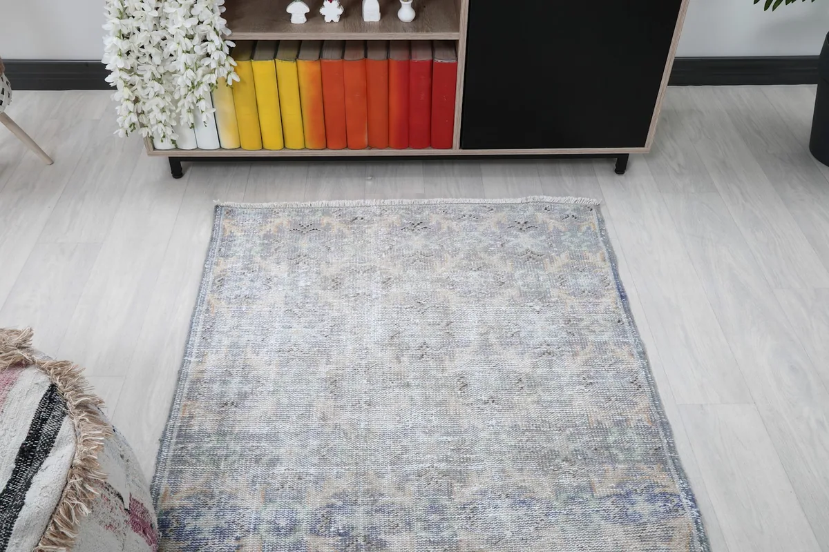 View from above, highlighting the rug's placement in the room