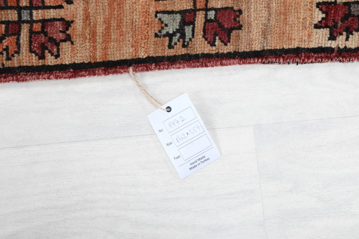 Rug tag displaying product information and origin details