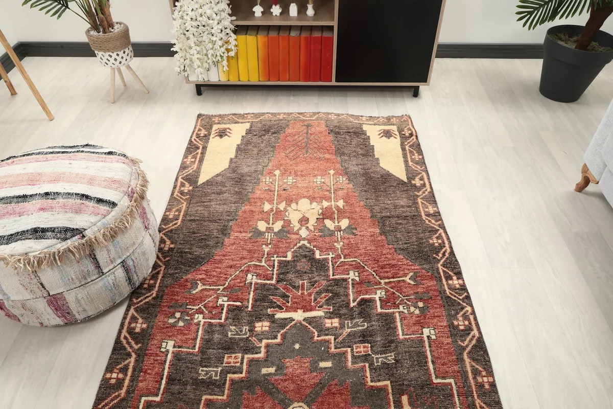 Overhead view of the runner in a room, highlighting its placement and surrounding decor