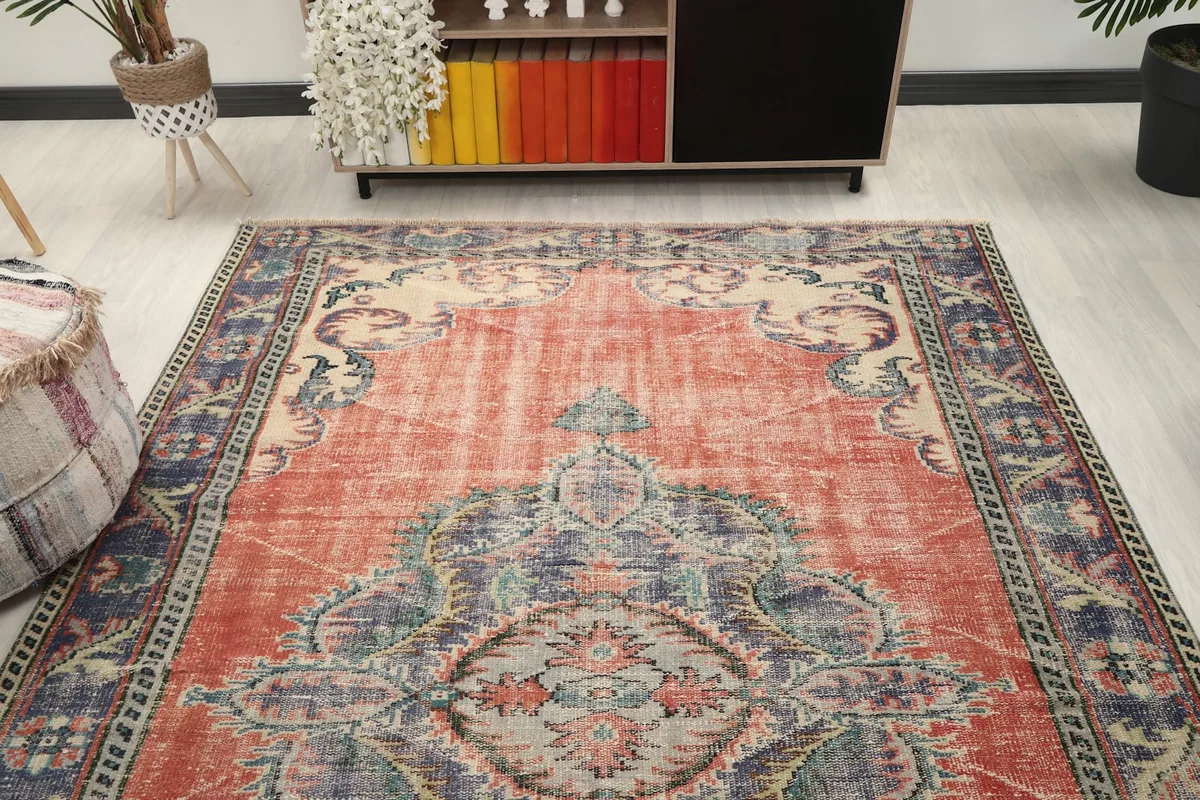 Full view of the area rug placed in a modern living space