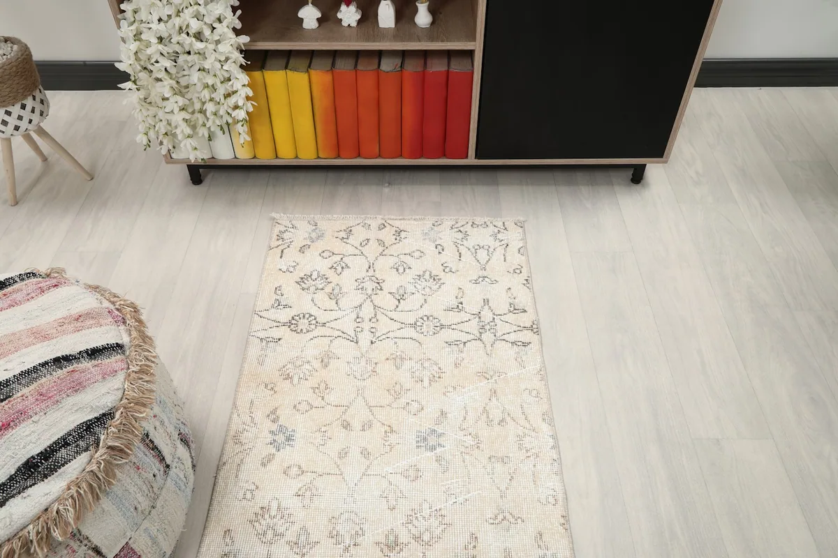 Overhead shot of the rug's full design, showcasing its placement in the room
