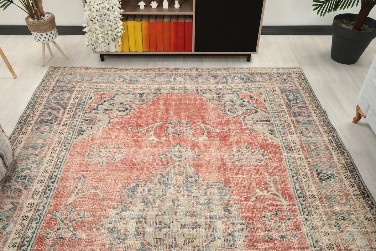 Another room shot showing the rug's full size and design in a home setting