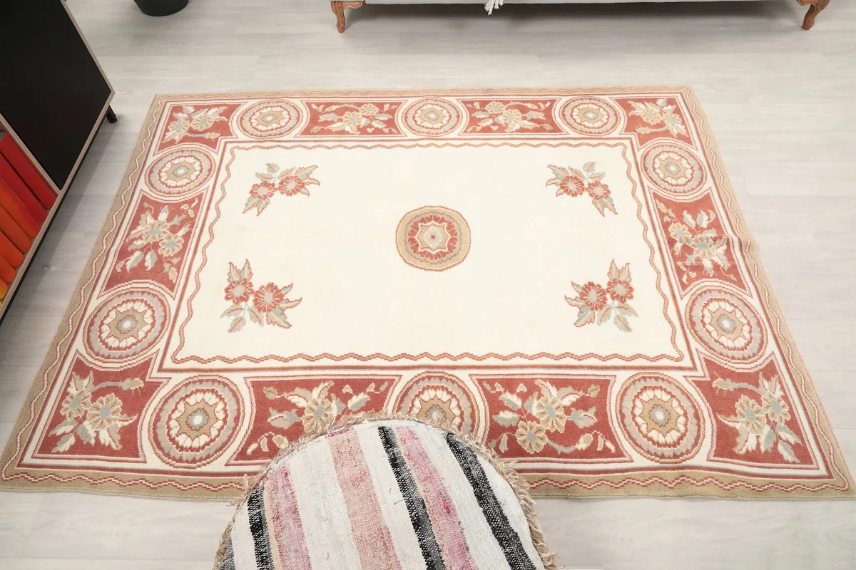 Overhead shot of the entire rug from a slightly elevated perspective