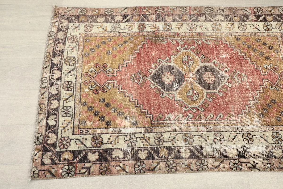 Another angled view highlighting the rich texture and varied colors of the rug
