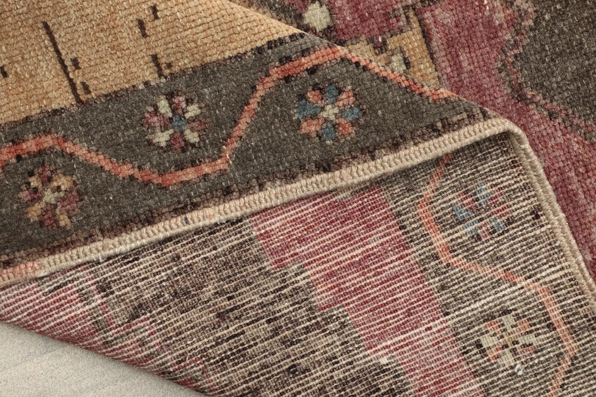 Another view of the reverse side of the runner, displaying the weave and craftsmanship