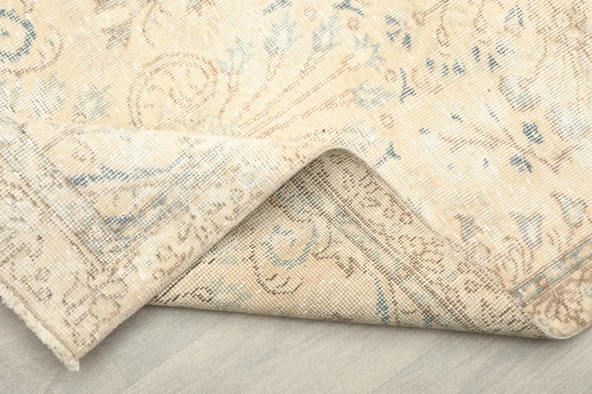 Another view of the rug's reverse, demonstrating the craftsmanship and foundation.