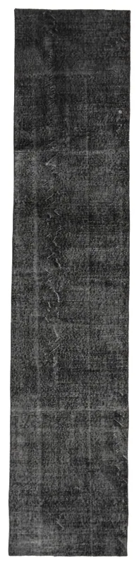 Full overhead view of the charcoal geometric vintage runner