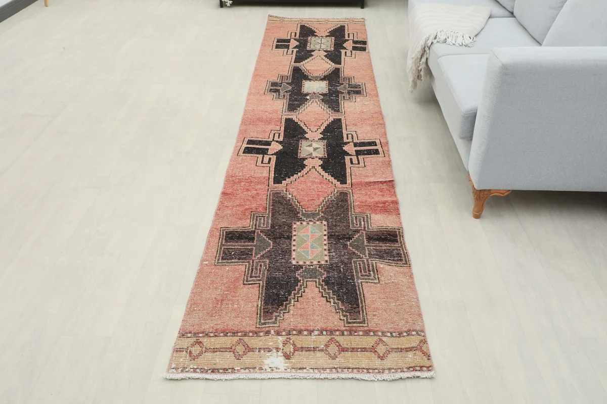 Full overhead view of the runner in a room setting, showcasing its placement and design.