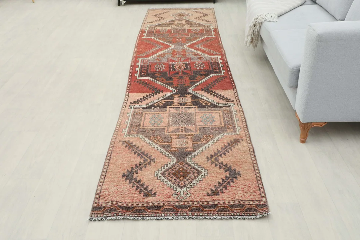 Full length view of the runner in a room, showcasing its overall appearance and color palette