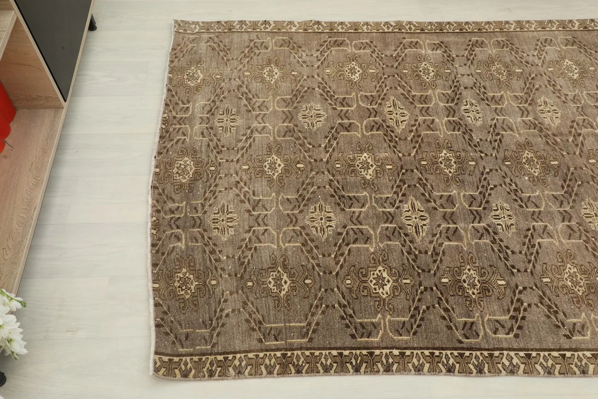 Another angle view of the rug's pattern, with a slight shift in perspective from the previous image.