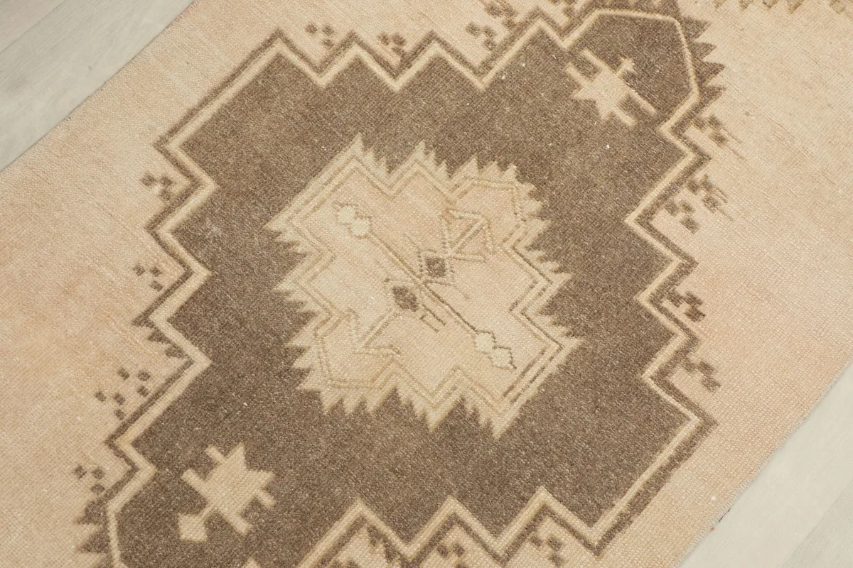 Detailed view of the central geometric motif with subtle color variations
