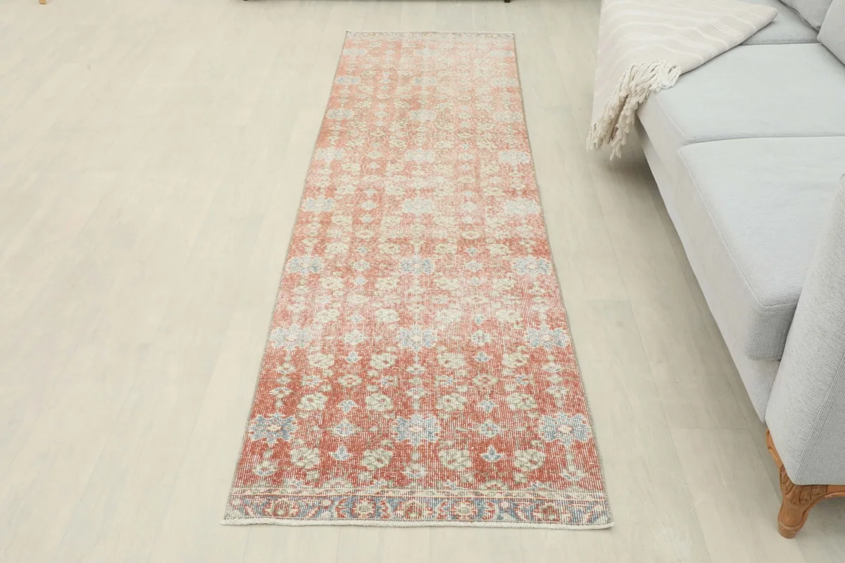 Full overhead view of the runner rug, showcasing its complete design and colors