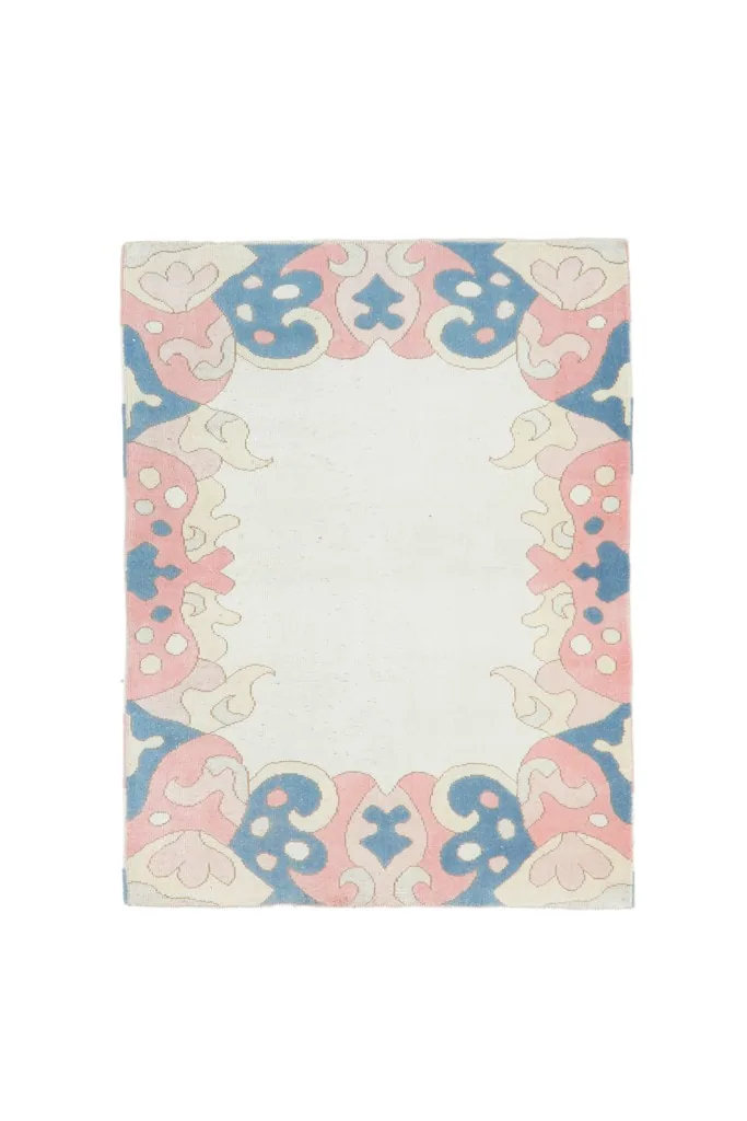 Overhead view of the rug, folded neatly to show its compact size.