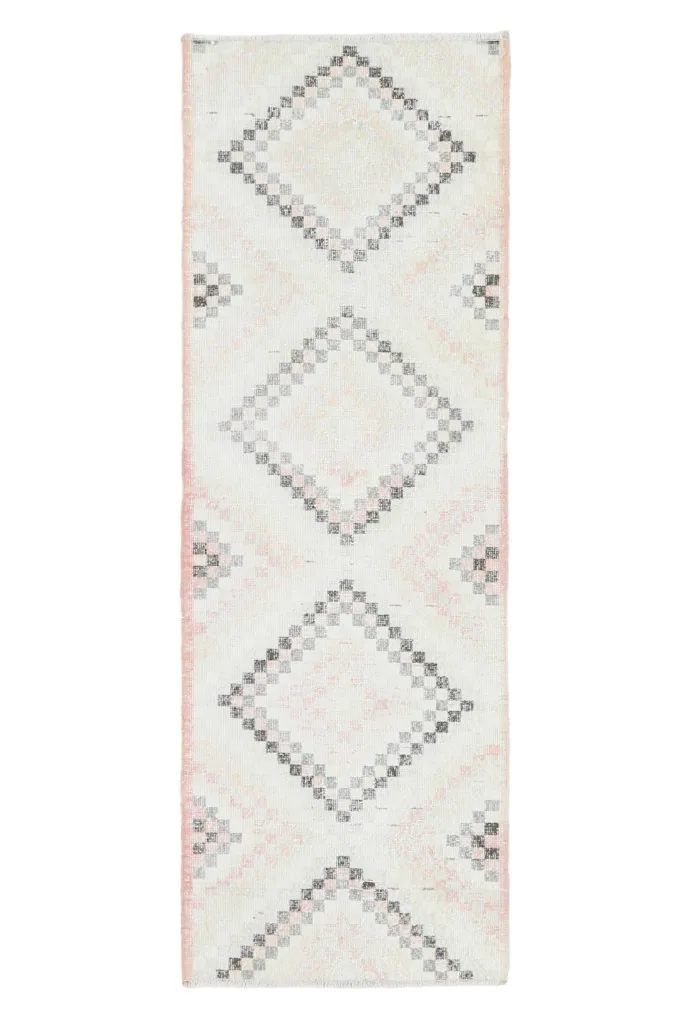 Full overhead view of the runner on a white background, clearly showing the entire geometric pattern.