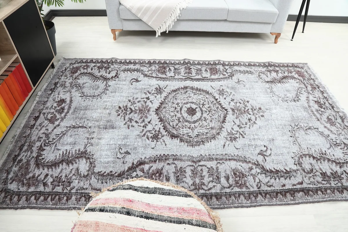Full view of the rug in the living room, focusing on its placement.