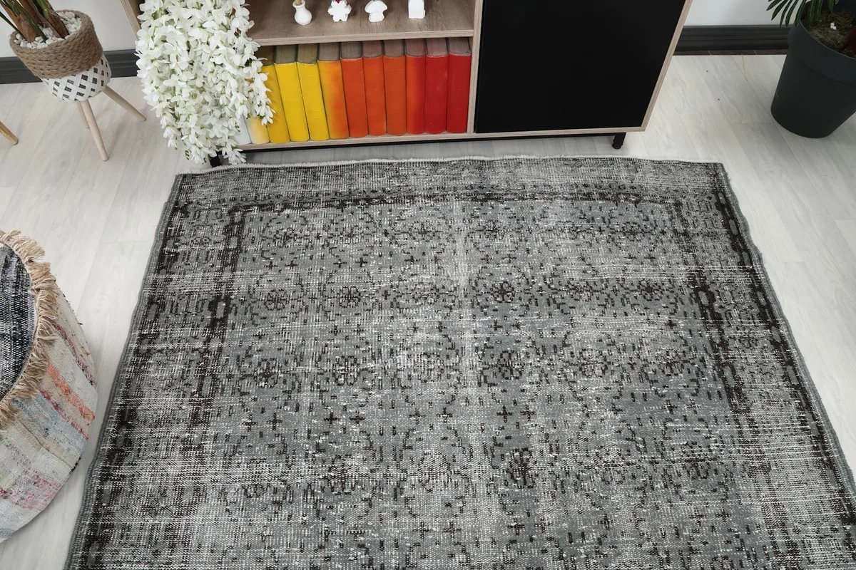 Overhead view of the rug showcasing its full dimensions and design