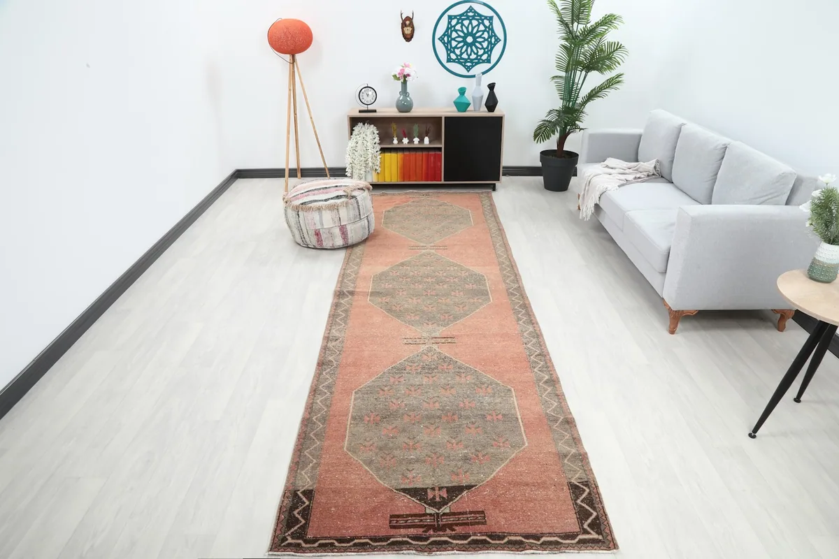 Runner displayed in a modern living room setting, showing its full length and design.