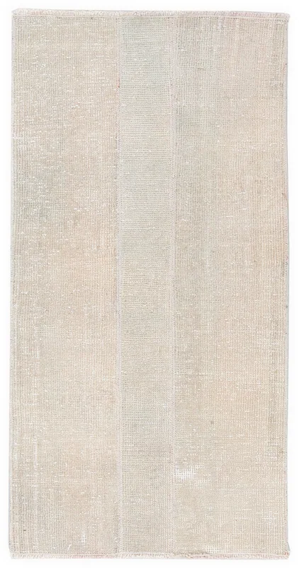 Faded Beige Minimalist Anatolian Rug, full top view showing its light beige color and subtle texture.
