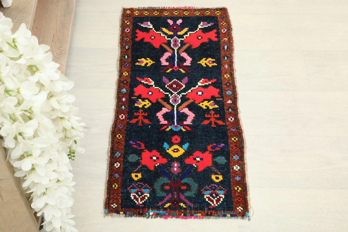 Direct overhead shot of the rug, showing its full design and proportions