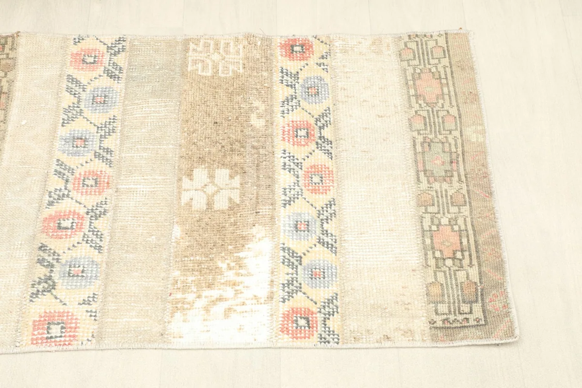 Angled view from the opposite side, emphasizing the unique patchwork construction.