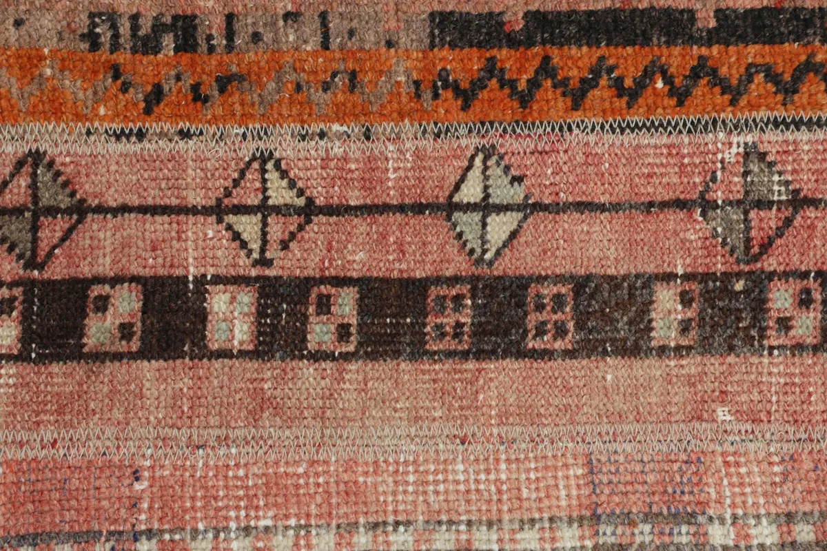 Extreme close-up of a section of the rug, revealing individual knots and texture
