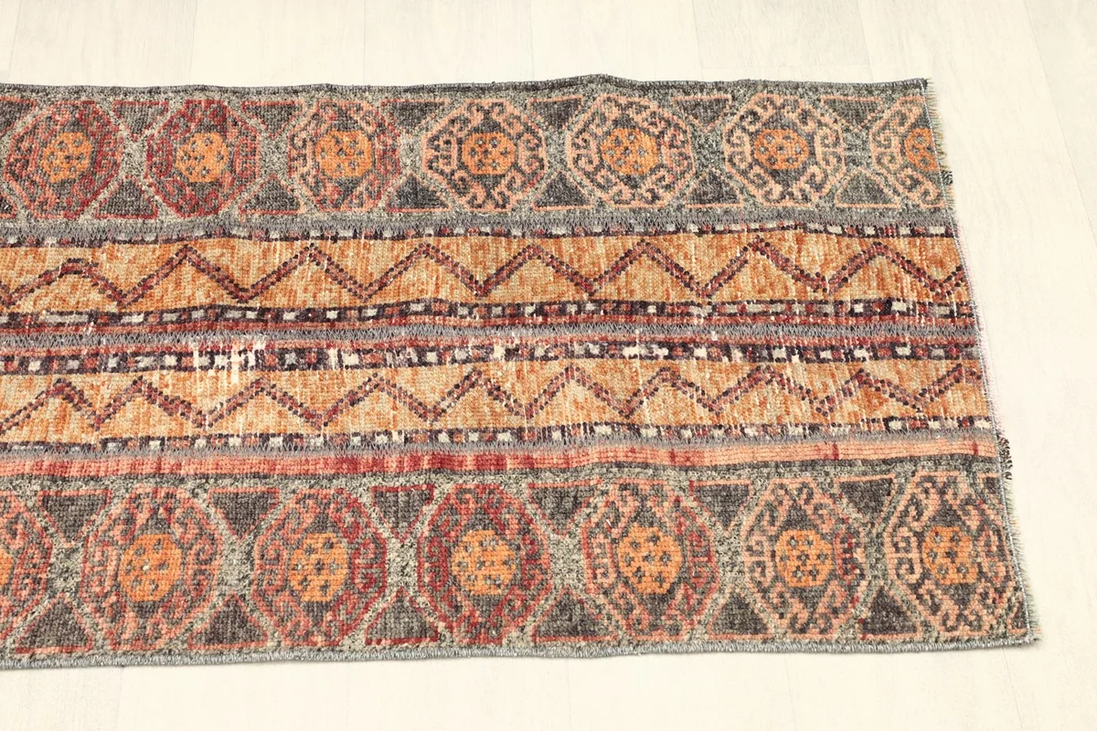 Overhead view of the other half of the rug, displaying the consistent tribal and geometric motifs.