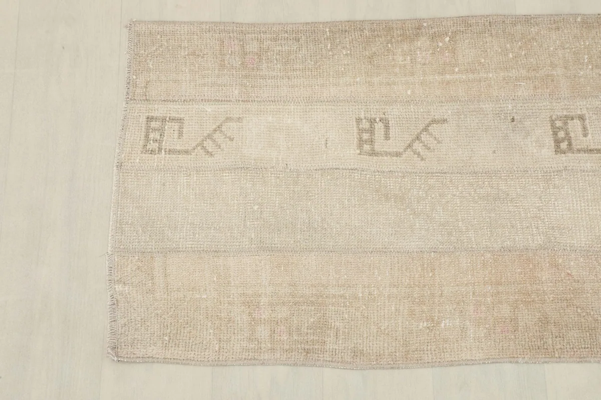 Overhead shot of the other end of the rug, highlighting the patchwork construction