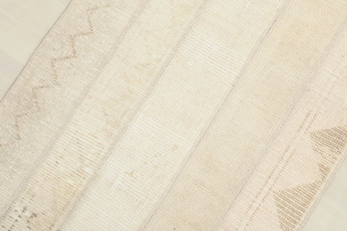 Diagonal detail view of the rug's surface, revealing texture and color variations