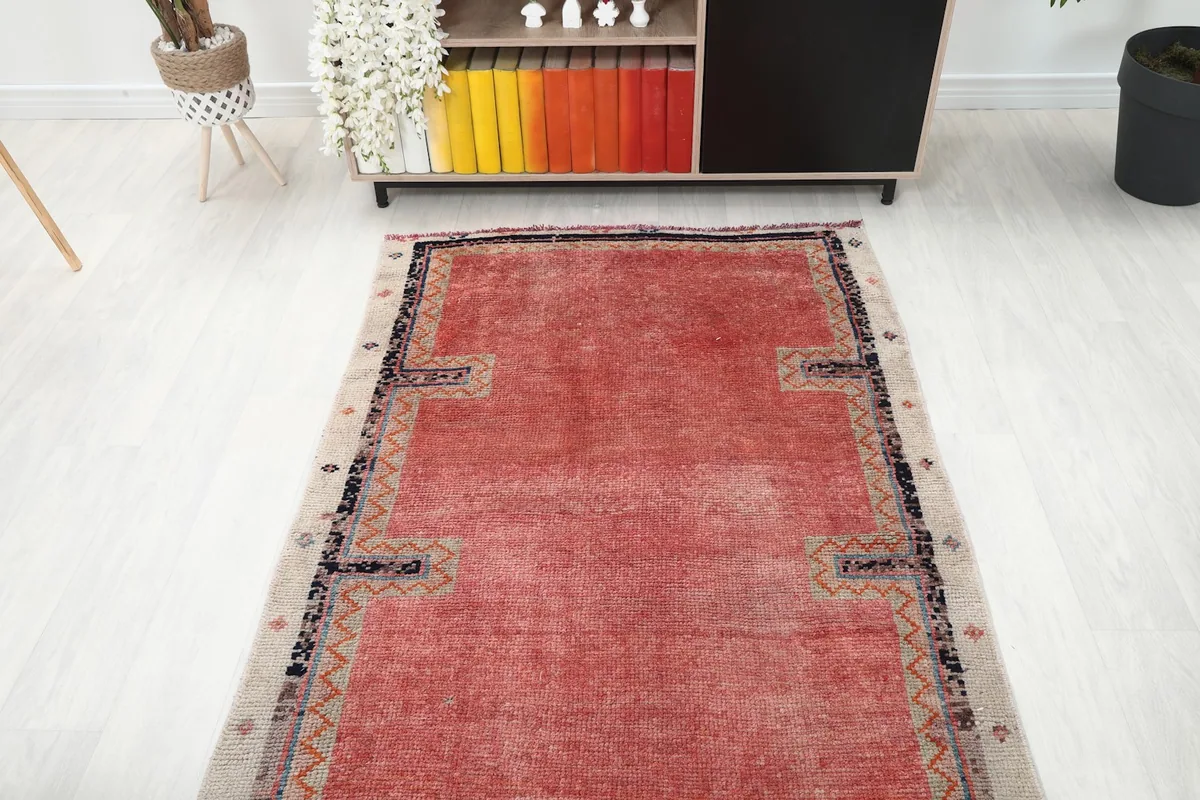 View of the rose runner from the opposite end in a room setting, showing its full length.
