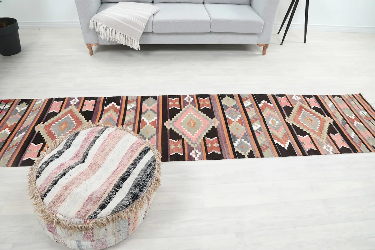 Black Rust Geometric Anatolian Runner, photo 11