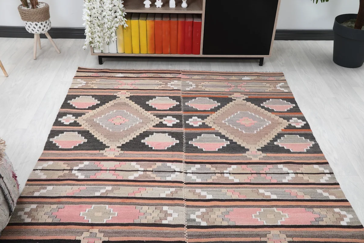 Overhead view of the runner in a room setting, showing its placement relative to furniture