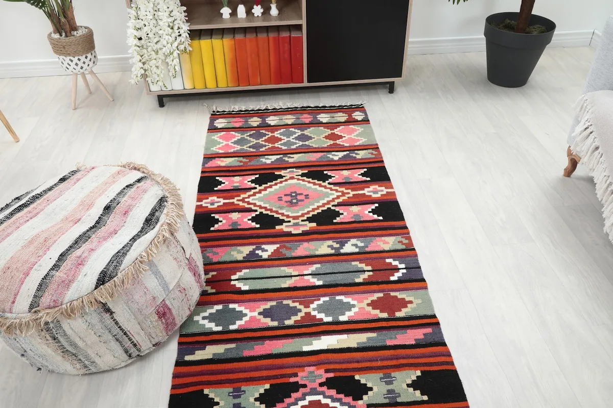 Rust Geometric Anatolian Runner, photo 8