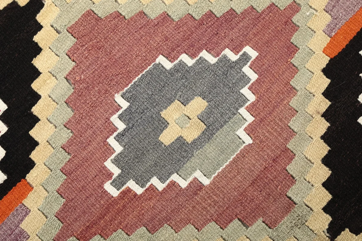 Black Orange Geometric Tribal Runner, photo 7