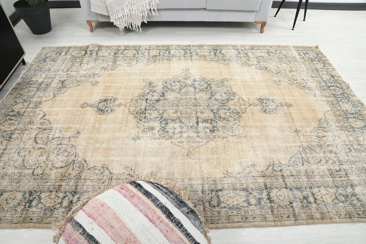 View of the rug from another angle in the living room setup