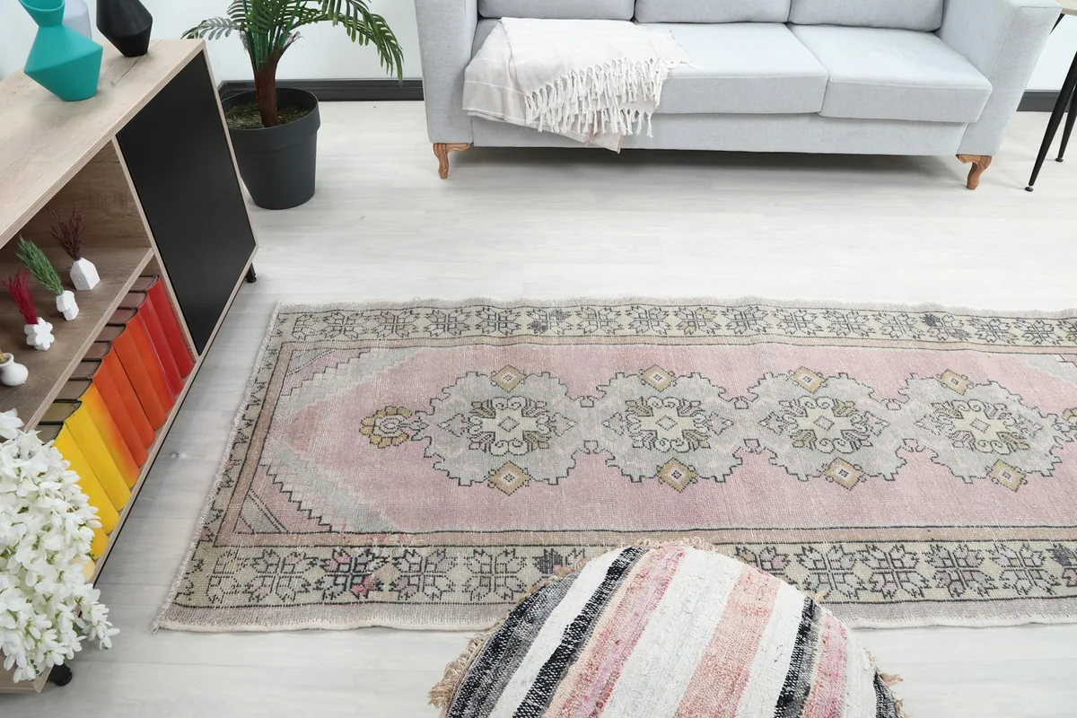 Wide view of the rose runner in a room, showing its length and placement