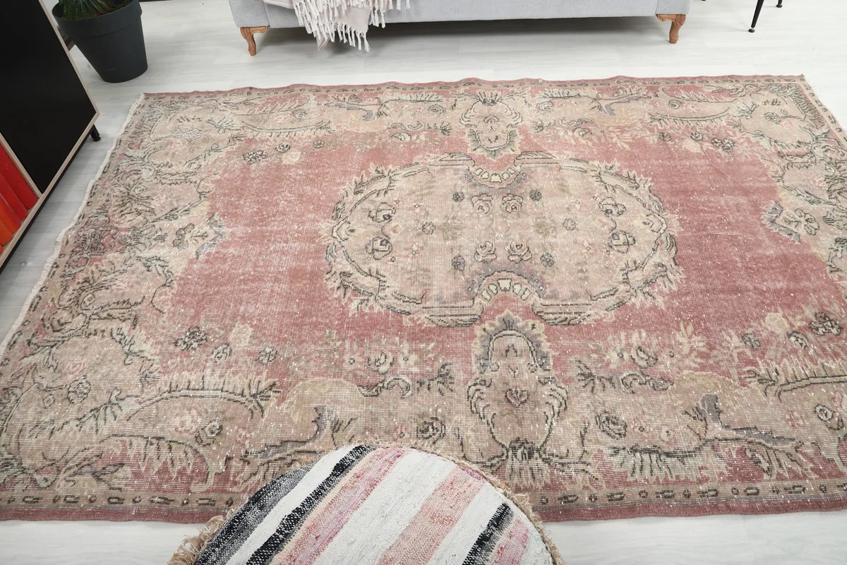 Full room view of the rug, showcasing its size and how it complements the space