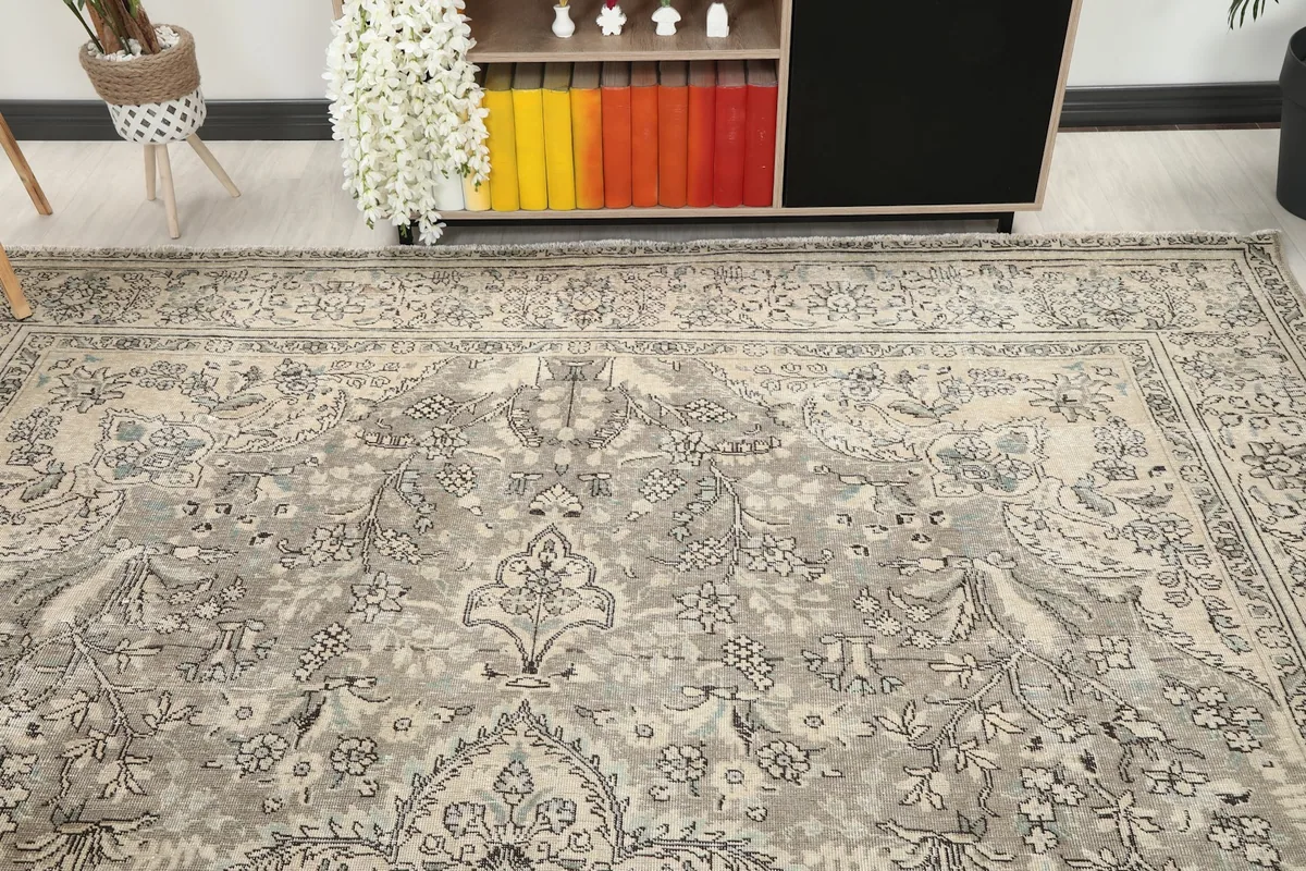 View of the rug extending across a room, showcasing its generous 10x12 size