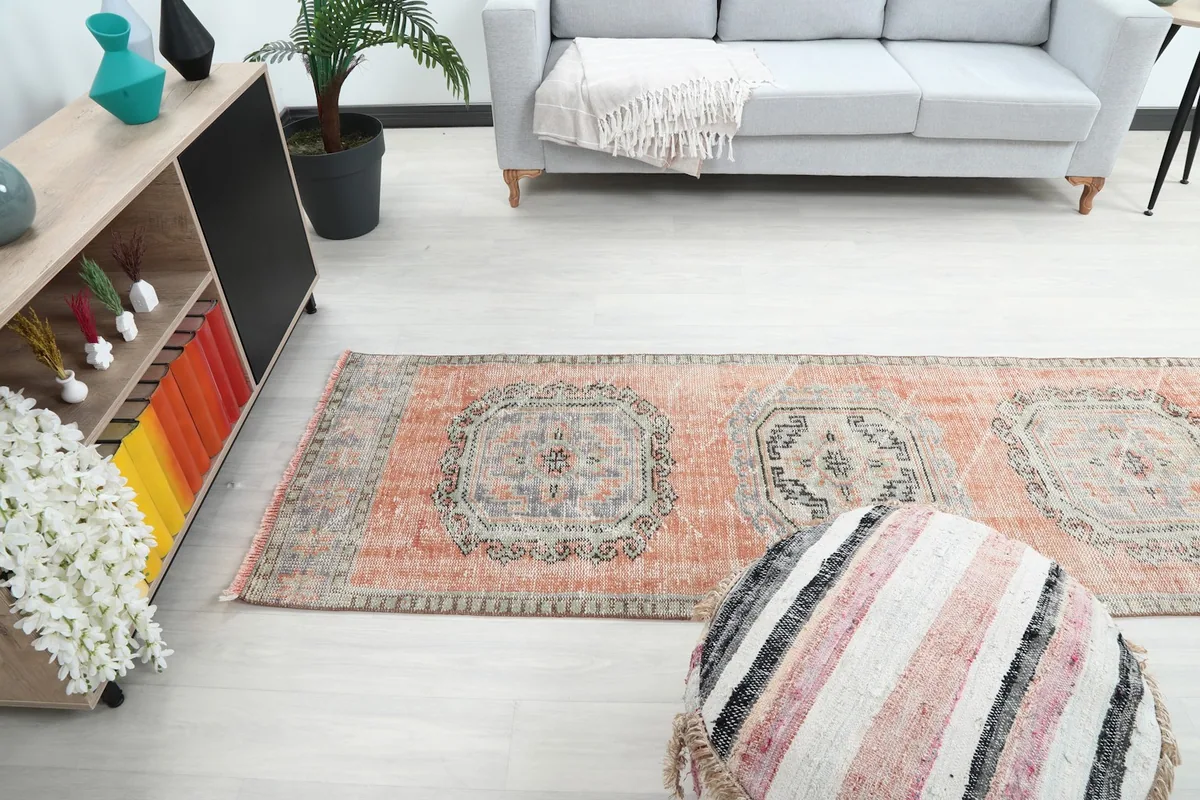 Runner rug in a room setting, showing its integration with home decor elements