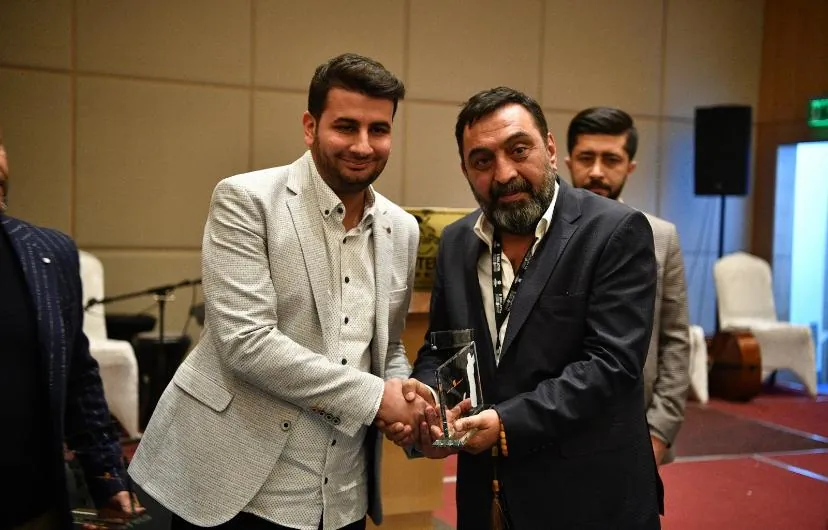 Our team receiving an award